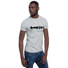 Load image into Gallery viewer, JR&#39;s SOUNDWAVE Series - Short-Sleeve Unisex T-Shirt - &quot;Tell Me All Your Thoughts On God&quot;