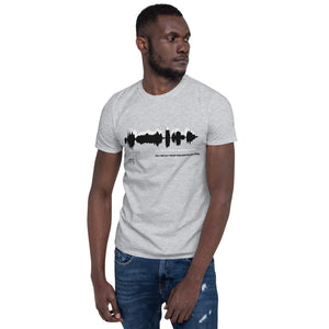 JR's SOUNDWAVE Series - Short-Sleeve Unisex T-Shirt - "Tell Me All Your Thoughts On God"